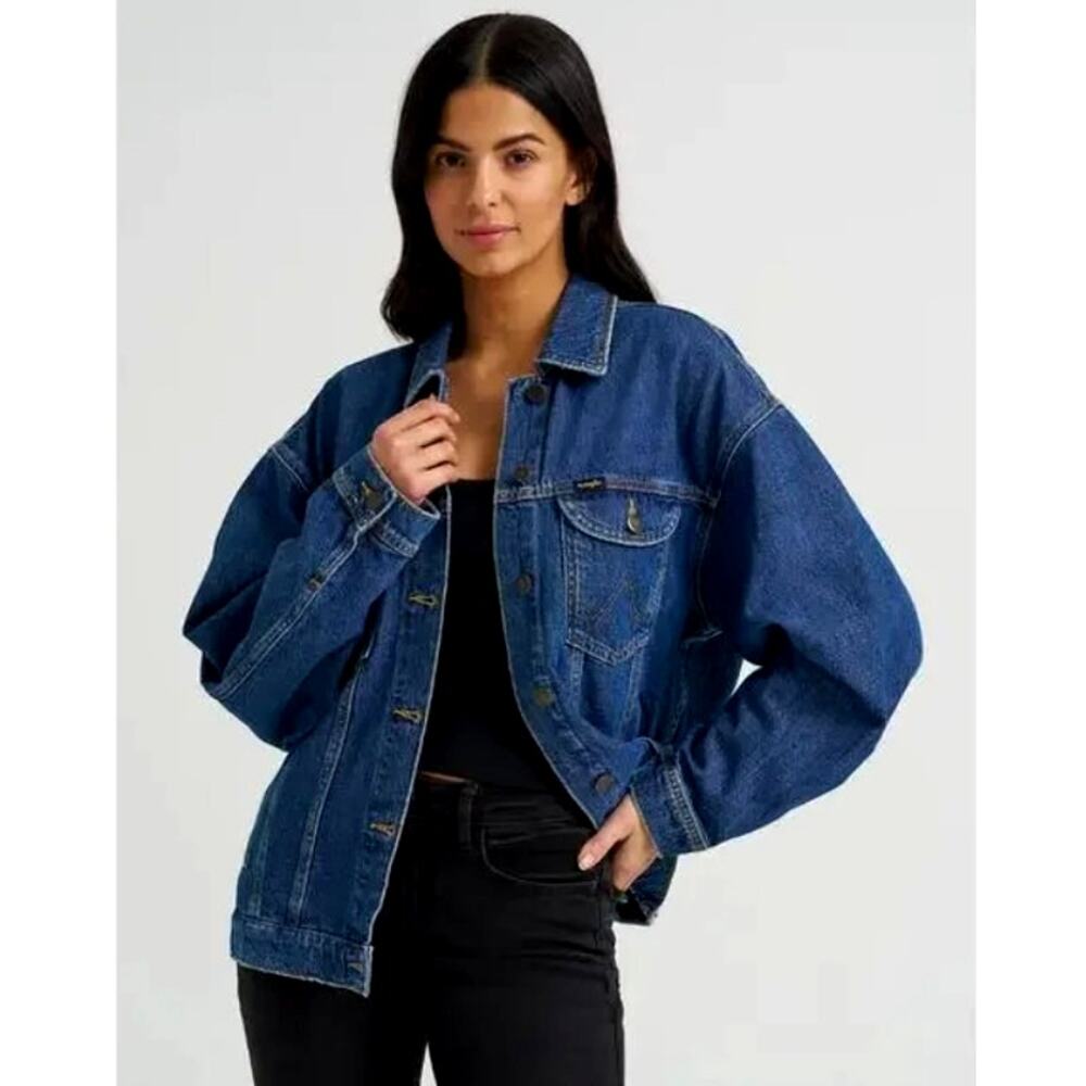 Wrangler Western Denim Trucker Jacket Unlined NWT Size XXL Retro 80s Cowgirl